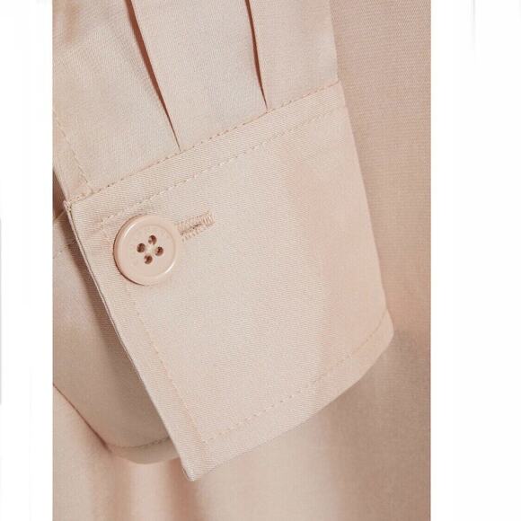 Equipment NWT Pommine Belted Pleated silk blend Satin Jumpsuit Blush Size 2 - Picture 12 of 12